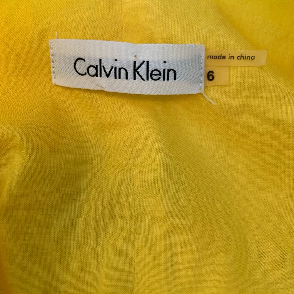 Calvin Klein Yellow Sleeveless Dress Size 6 - Picture 8 of 8